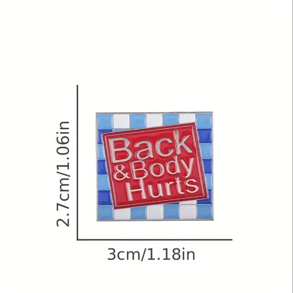 Bath Back & Body Hurts Enamel Pin - Picture 4 of 4